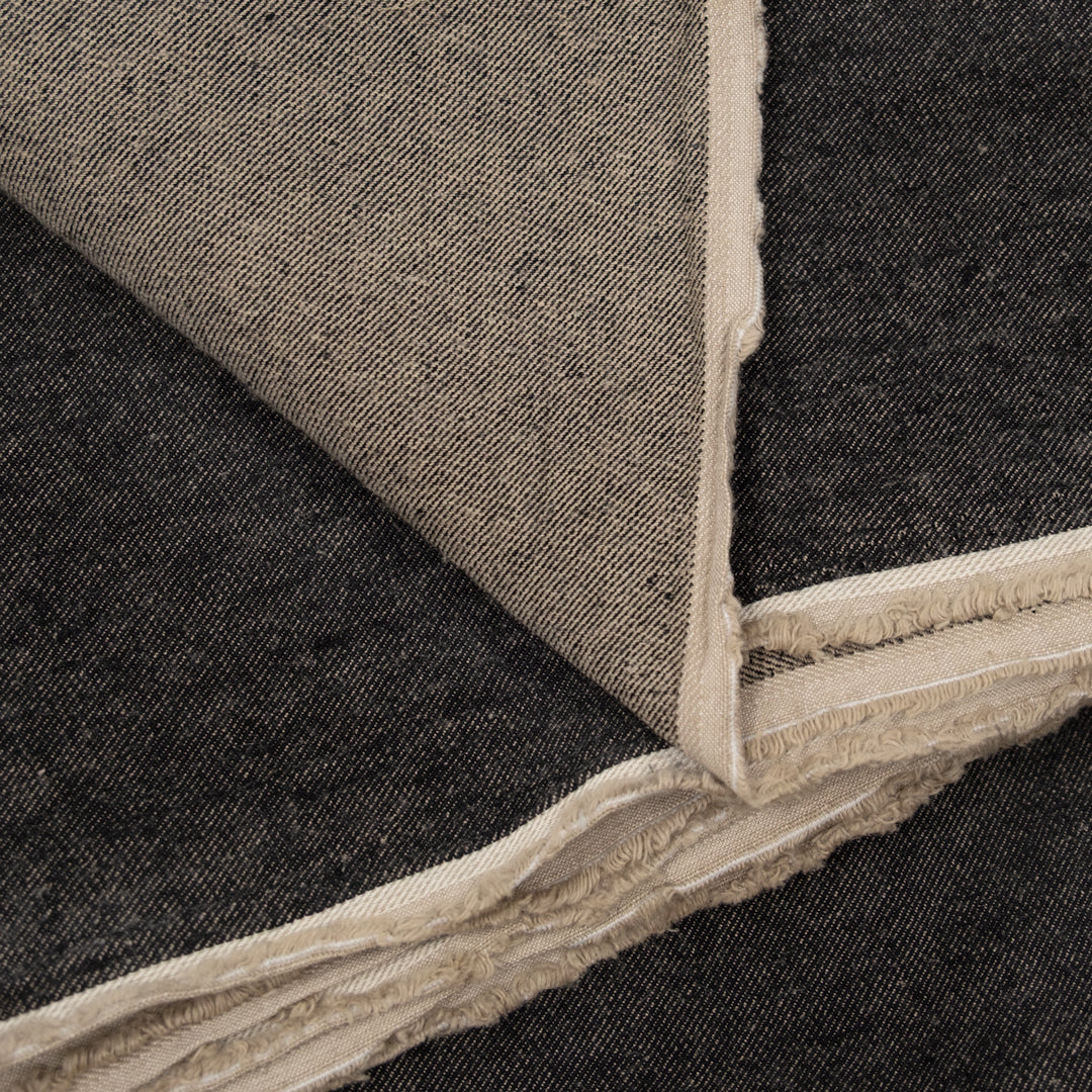 7.5oz Linen Cotton Chambray Denim - Ore | Blackbird Fabrics
