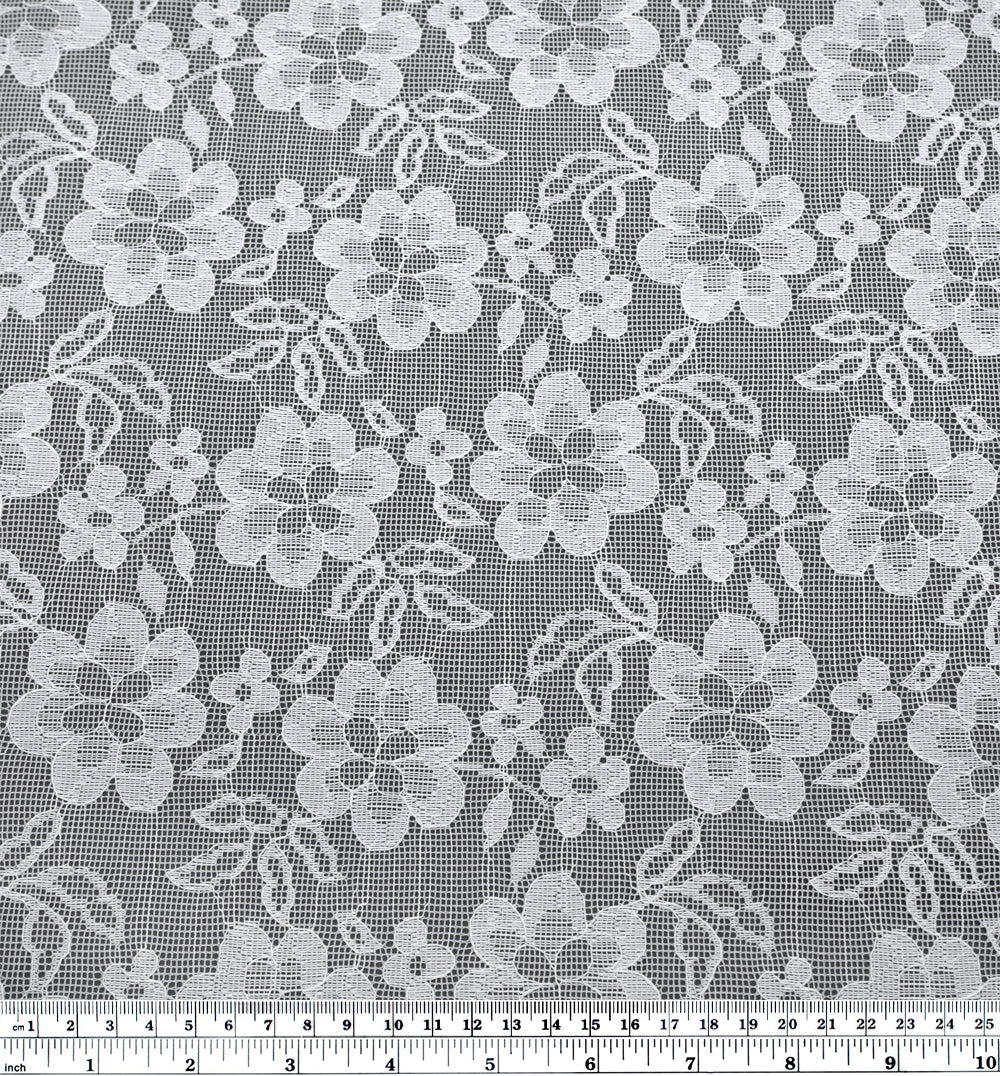 Filet Lace Netting - White | Blackbird Fabrics