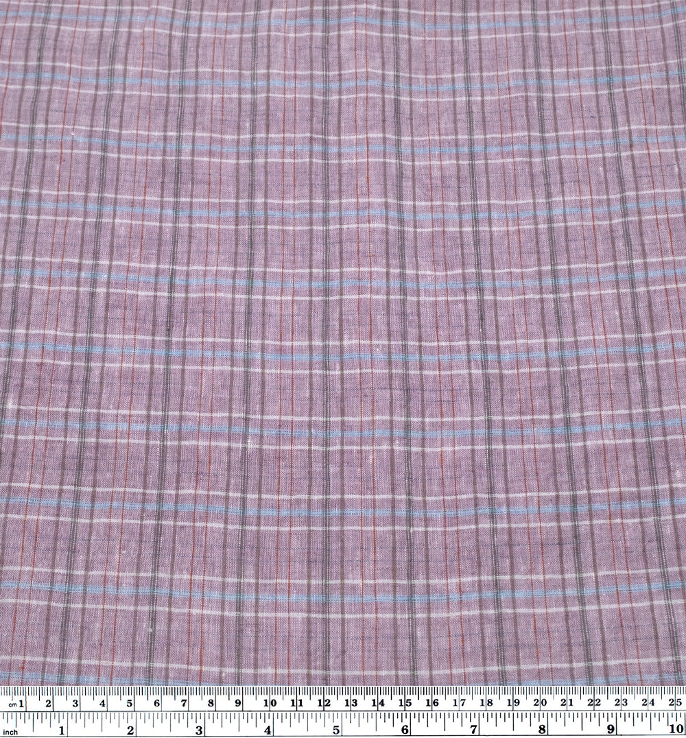 Sherbert Plaid Stonewashed Linen - Thistle | Blackbird Fabrics