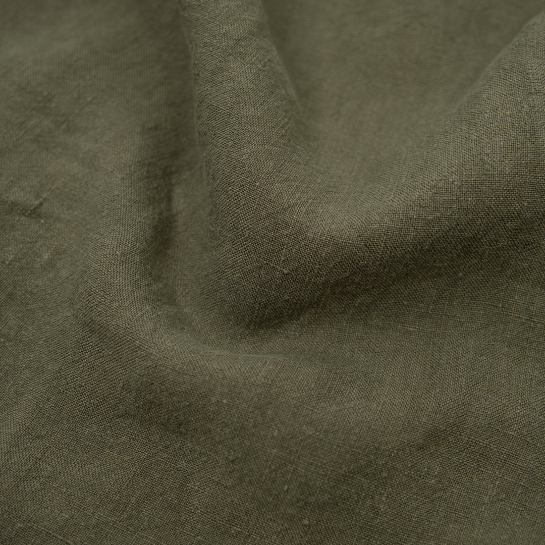 Washed Linen - Deep Sage | Blackbird Fabrics