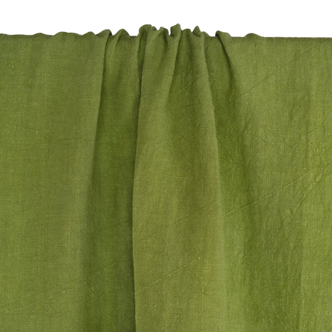 Washed Linen - Grasshopper | Blackbird Fabrics