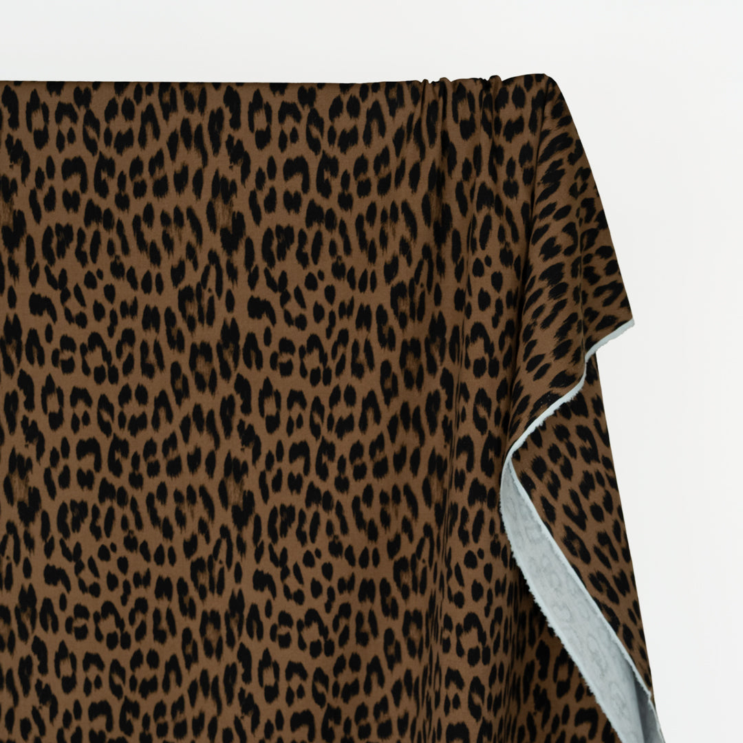 Wild One Printed 7oz Softened Organic Cotton - Acorn/Black | Blackbird Fabrics