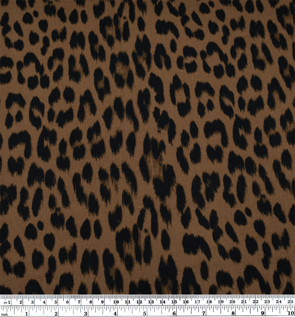 Wild One Printed 7oz Softened Organic Cotton - Acorn/Black | Blackbird Fabrics