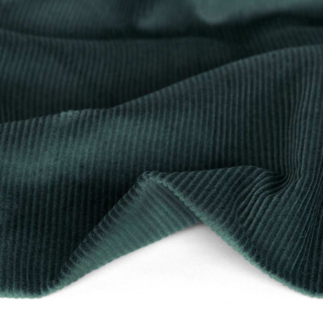 Stretch Cotton Corduroy - Midnight Spruce | Blackbird Fabrics