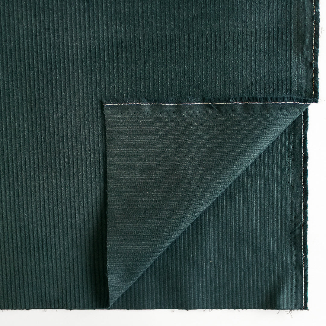 Stretch Cotton Corduroy - Midnight Spruce | Blackbird Fabrics