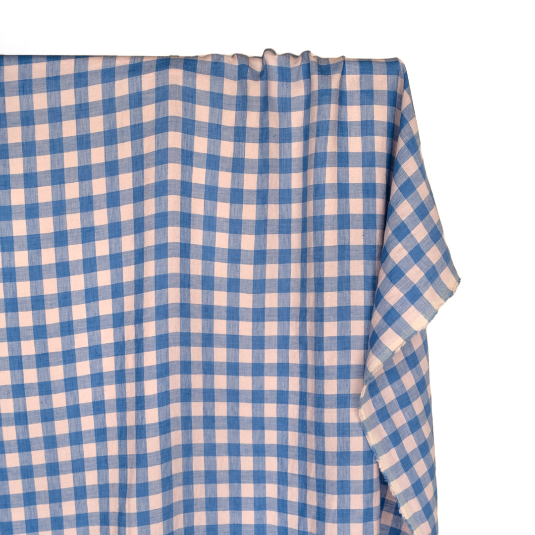 Jumbo Gingham Soft Washed Linen - Candy Floss | Blackbird Fabrics