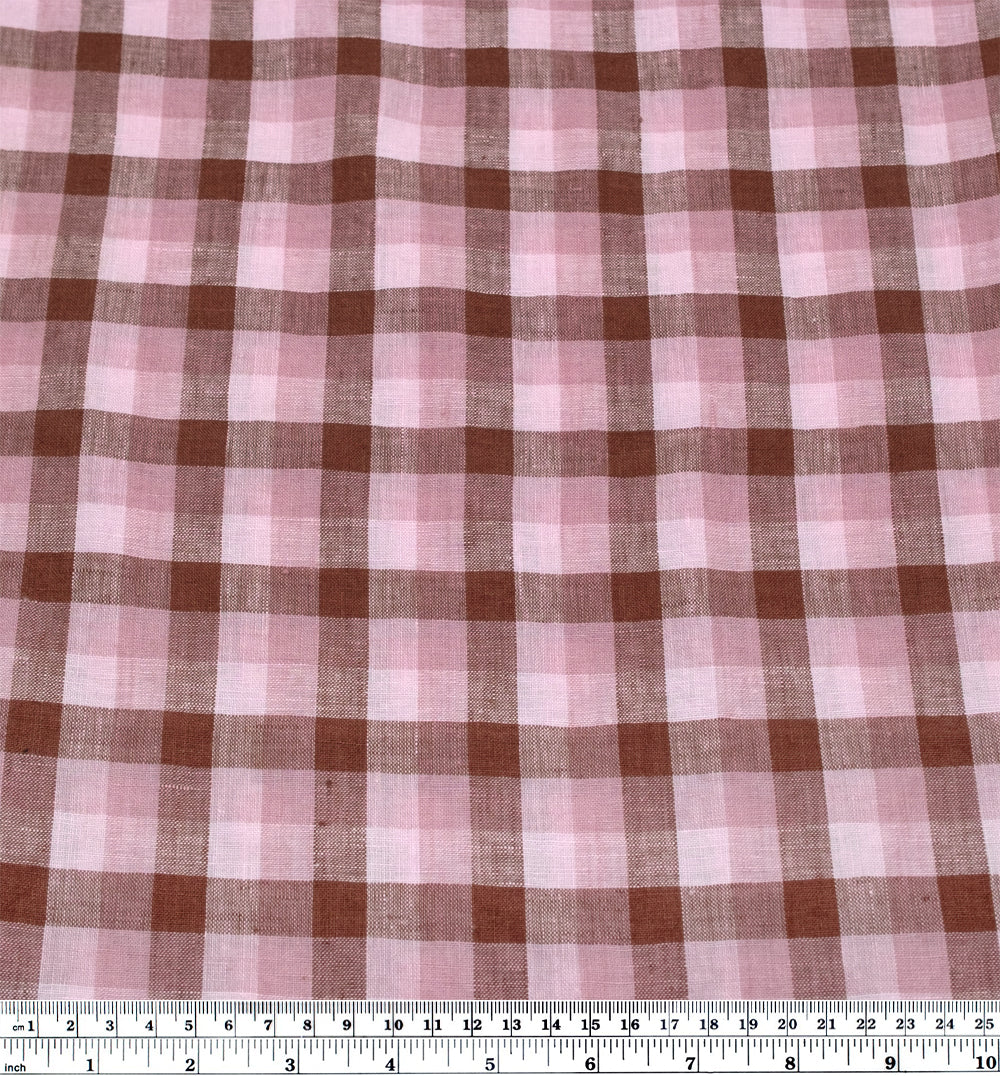 Medley Check Soft Washed Linen - Tapioca | Blackbird Fabrics