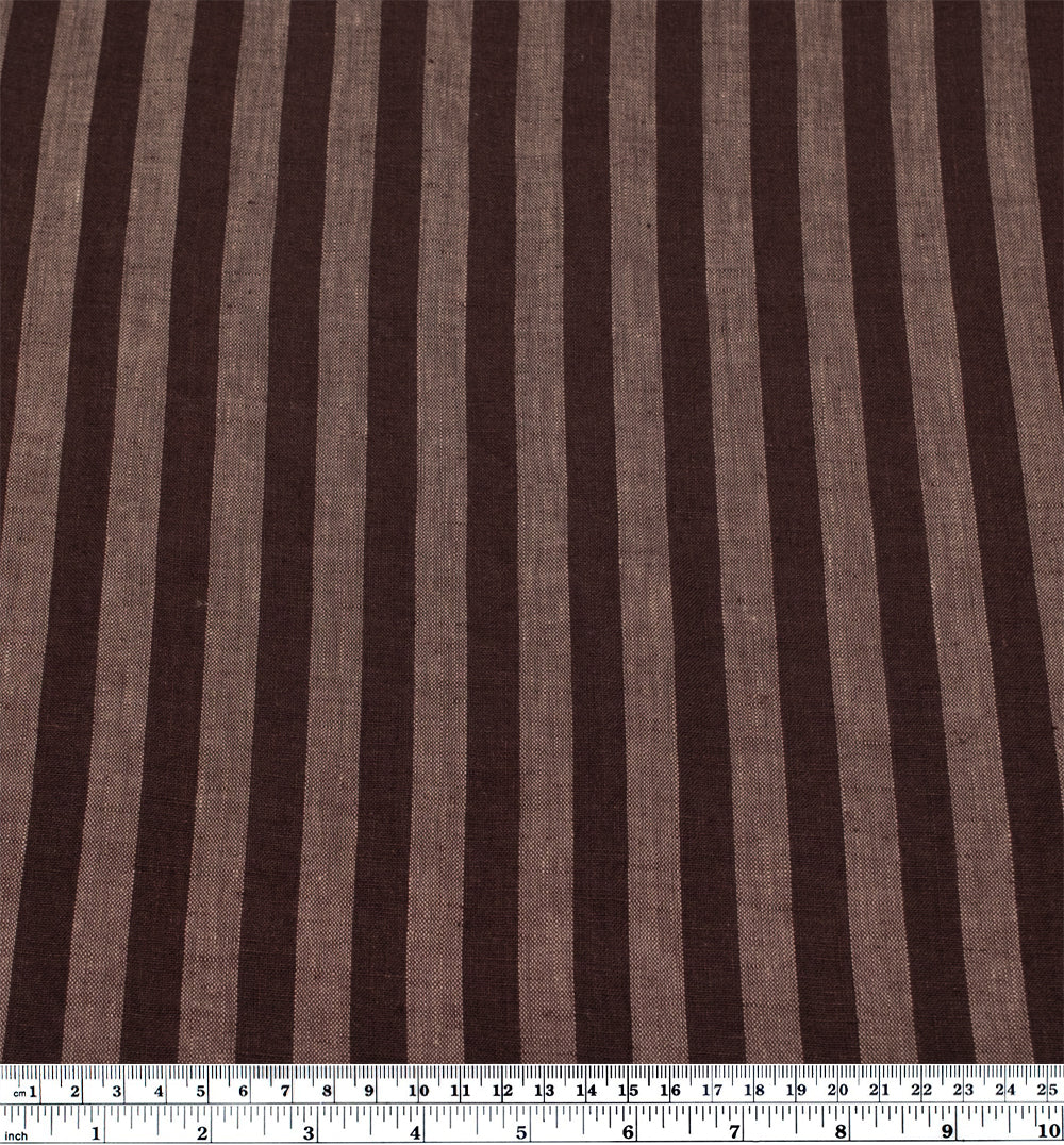 Pillar Stripe Soft Washed Linen - Shadow | Blackbird Fabrics