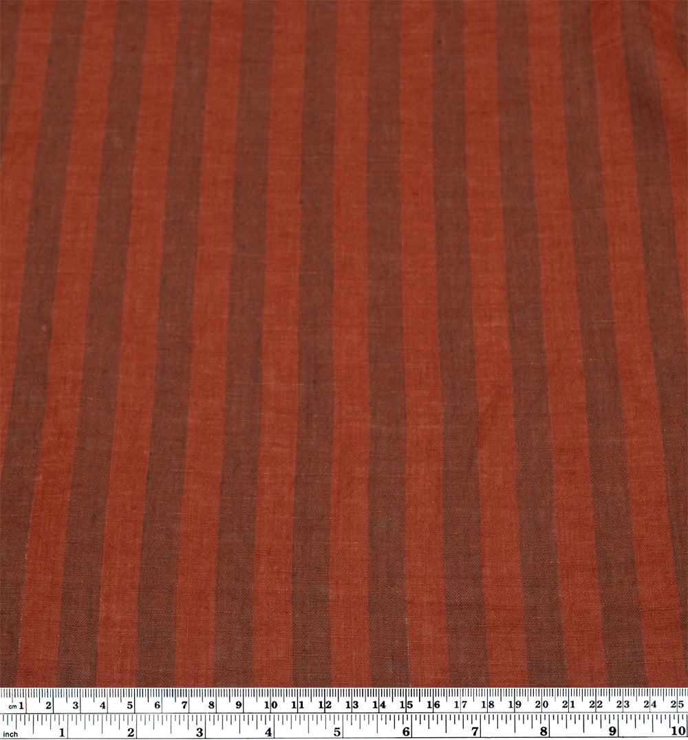 Pillar Stripe Soft Washed Linen - Redwood | Blackbird Fabrics