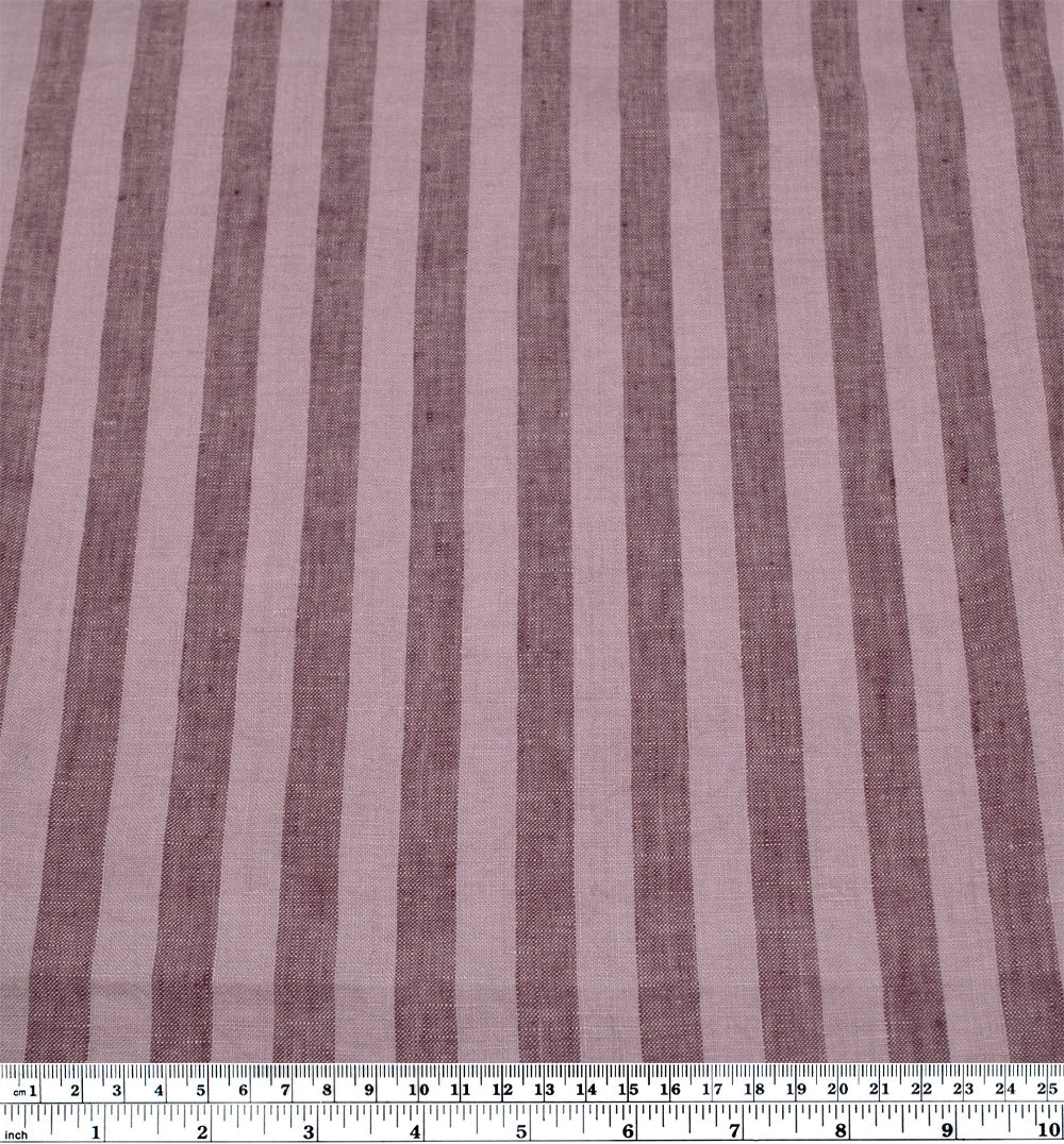 Pillar Stripe Soft Washed Linen - Dusk | Blackbird Fabrics