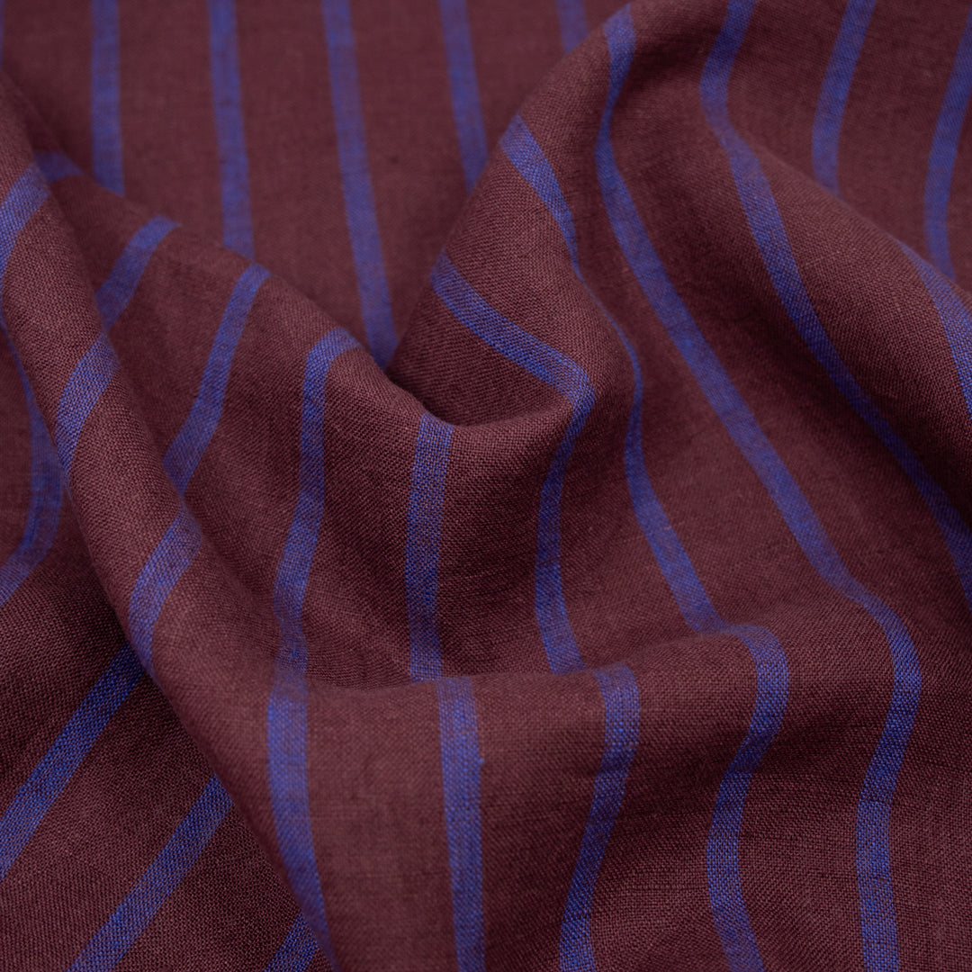 Stripe Soft Washed Linen - Night Cap | Blackbird Fabrics