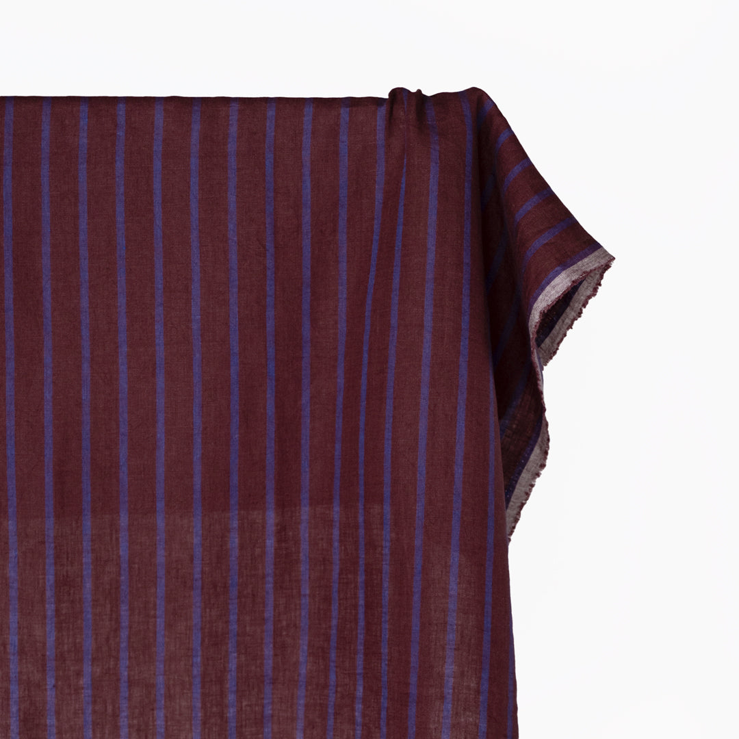Stripe Soft Washed Linen - Night Cap | Blackbird Fabrics