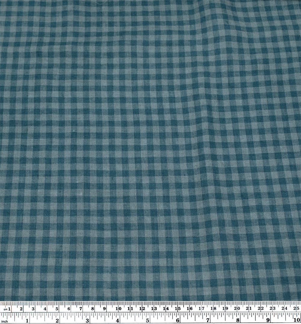 Mini Gingham Soft Washed Linen - Dragonfly | Blackbird Fabrics
