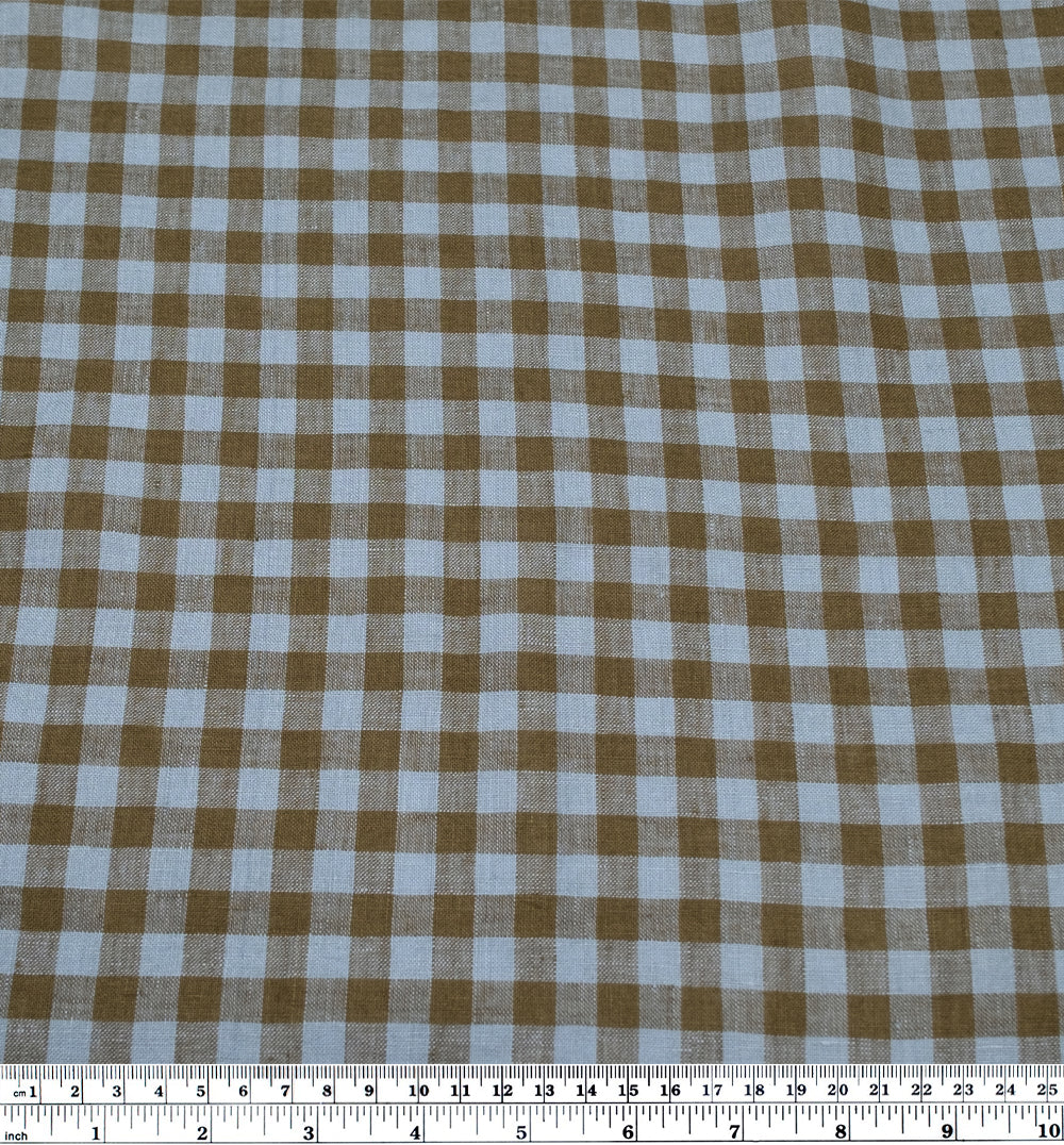 Gingham Soft Washed Linen - Meadowbrook | Blackbird Fabrics