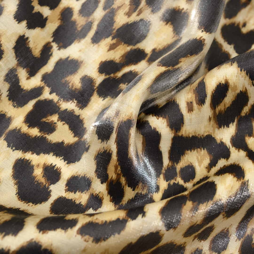 Deadstock Metallic Rayon Blend - Leopard Gloss | Blackbird Fabrics