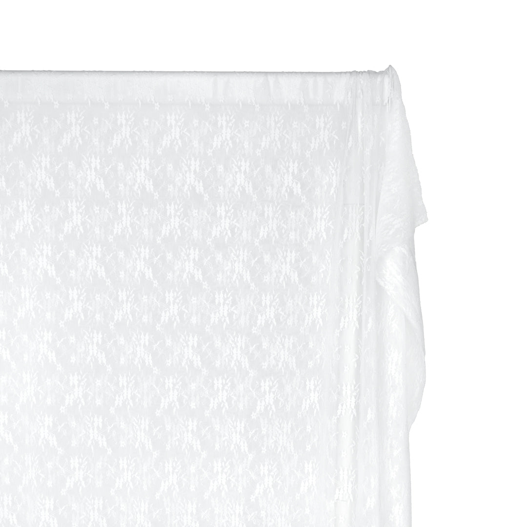 Deadstock Onyx Mesh Lace - White | Blackbird Fabrics