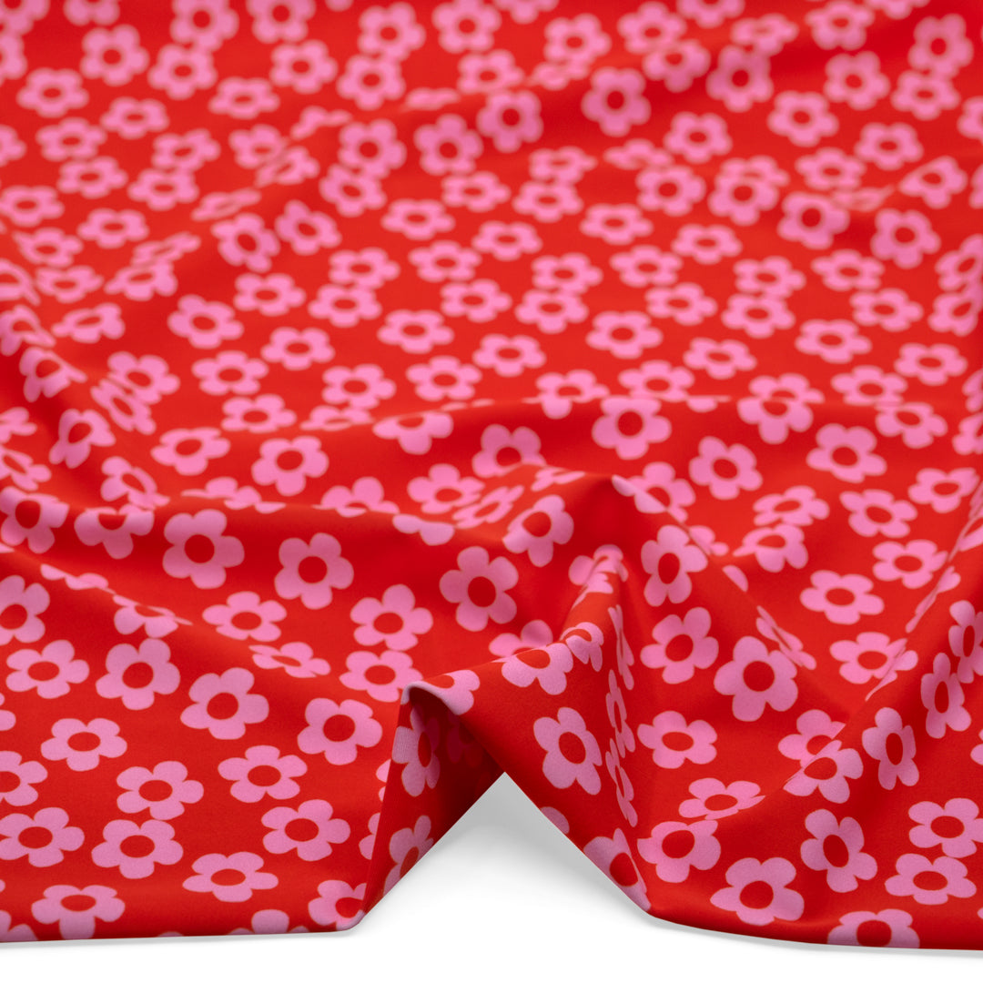 Mini Buttercup Recycled Nylon Swim Tricot - Sweet Tart | Blackbird Fabrics