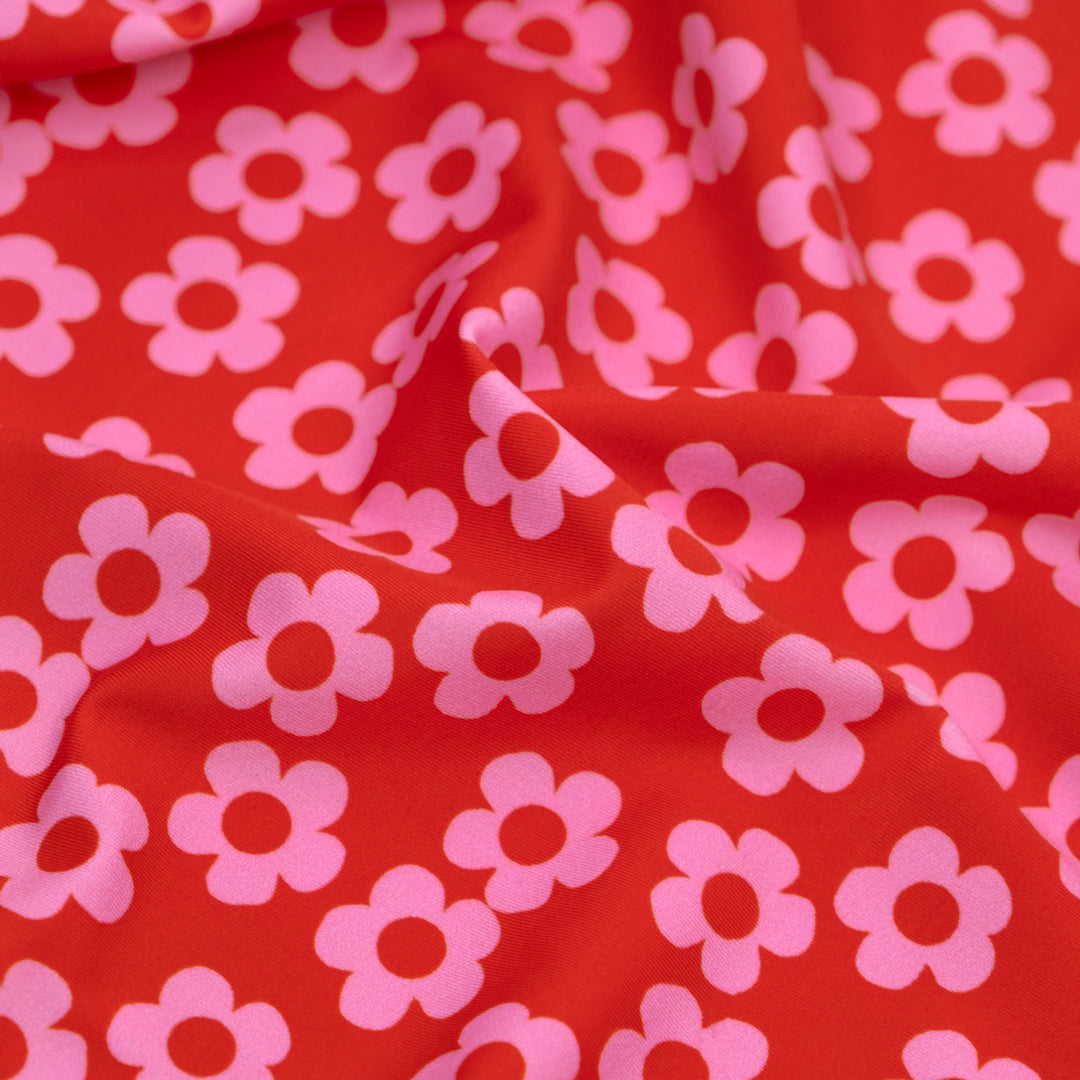 Mini Buttercup Recycled Nylon Swim Tricot - Sweet Tart | Blackbird Fabrics