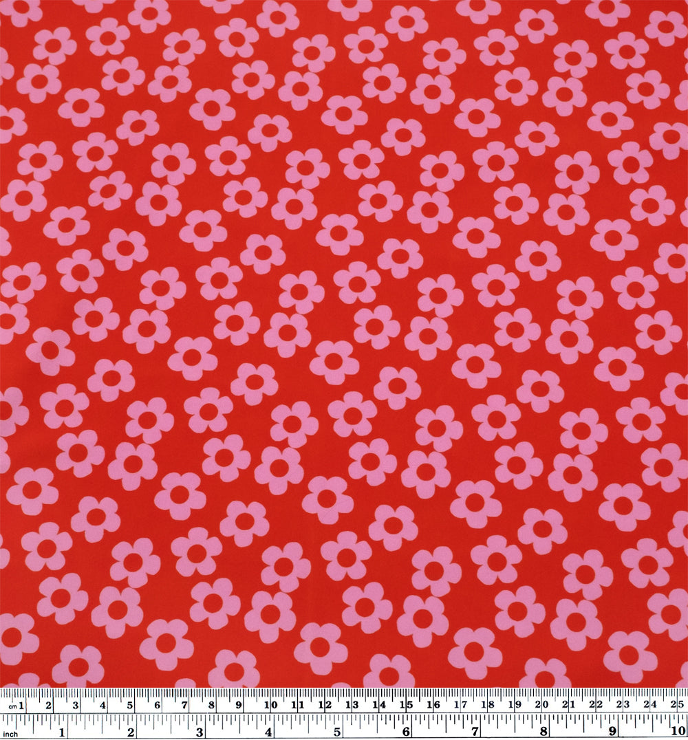 Mini Buttercup Recycled Nylon Swim Tricot - Sweet Tart | Blackbird Fabrics