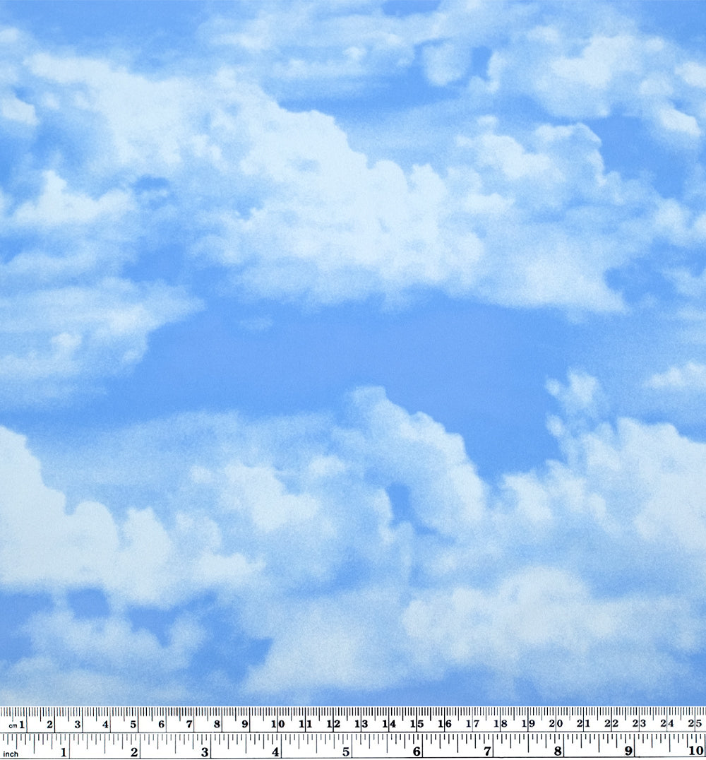 Cloudy Skies Recycled Nylon Swim Tricot - Sky Blue | Blackbird Fabrics