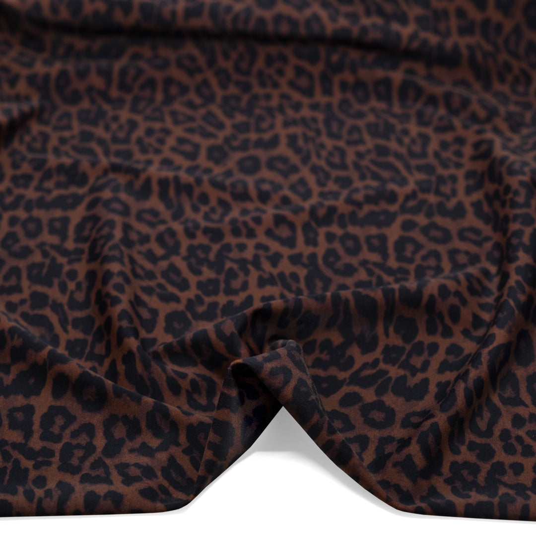 Cool Cat Recycled Nylon Swim Tricot - Espresso | Blackbird Fabrics
