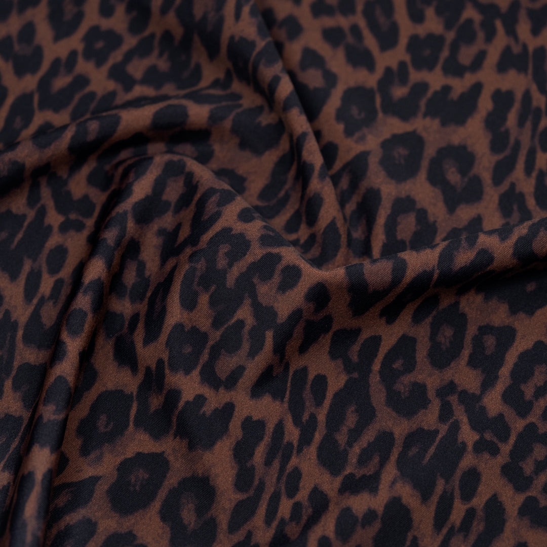 Cool Cat Recycled Nylon Swim Tricot - Espresso | Blackbird Fabrics