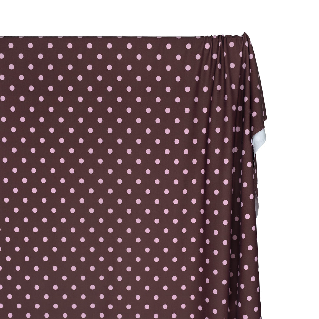 Dotty Recycled Nylon Swim Tricot - Dusty Mauve/Candy Floss | Blackbird Fabrics