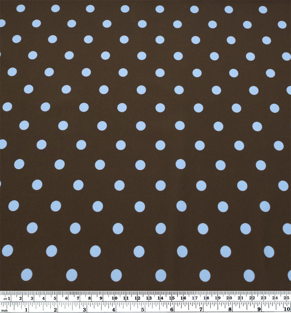 Dotty Recycled Nylon Swim Tricot - Russet/Baby Blue | Blackbird Fabrics