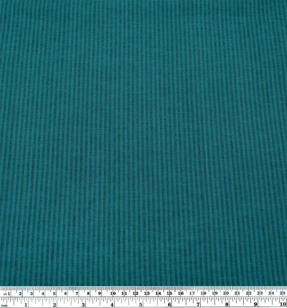 Couplet Stripe Yarn Dyed Cotton Linen - Harbour | Blackbird Fabrics