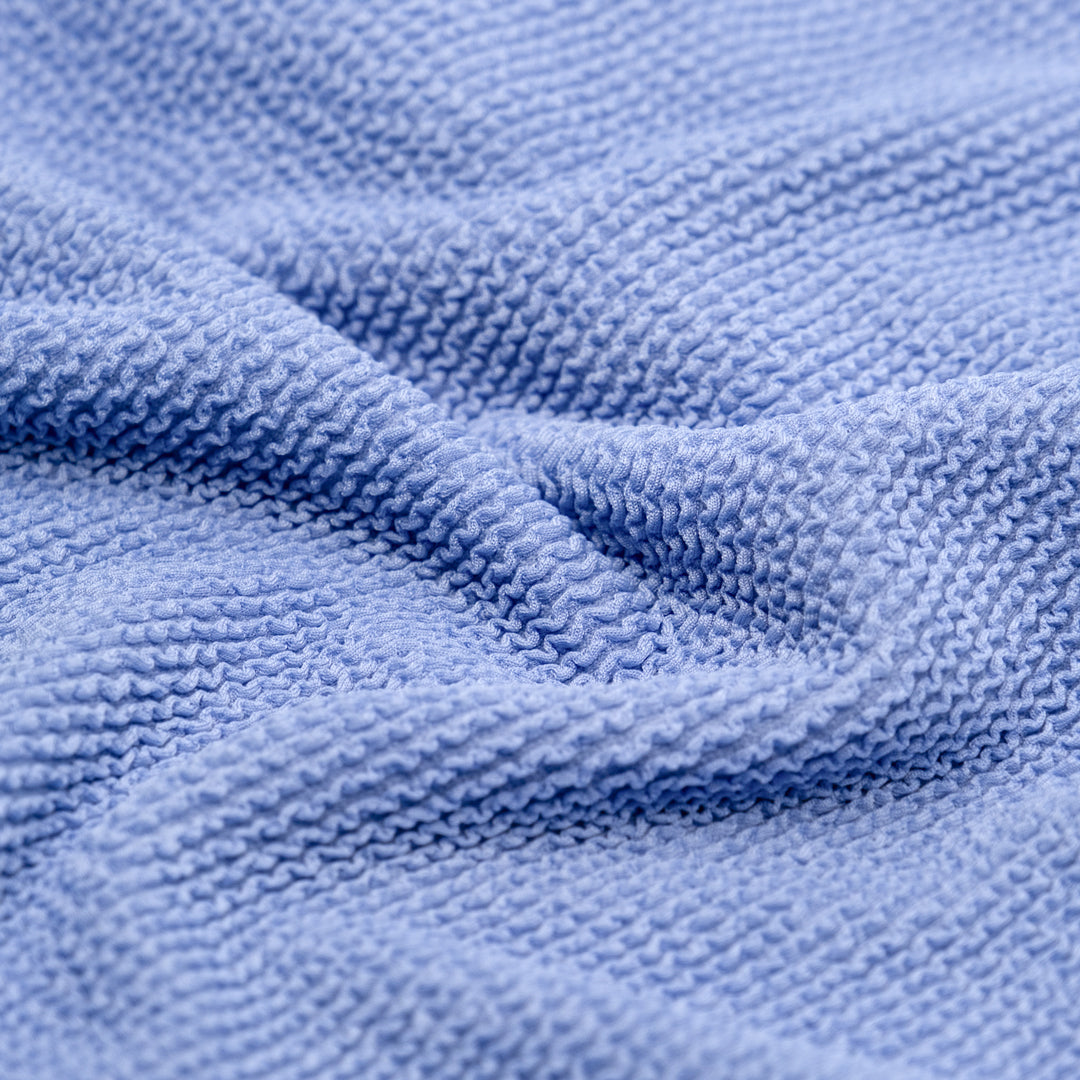 Puckered Poly Jacquard Swim Knit - Powder Puff | Blackbird Fabrics