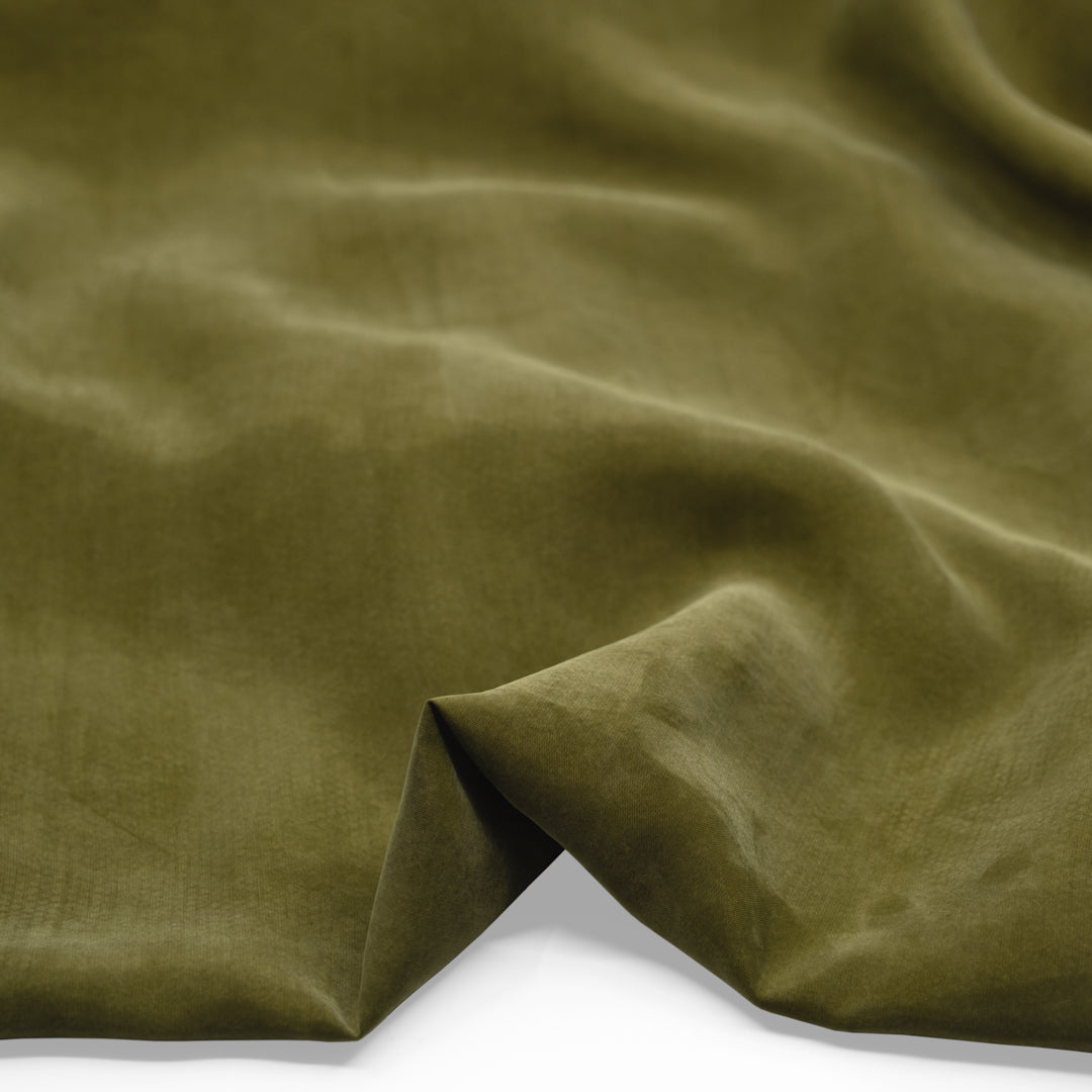 Sandwashed TENCEL™ Lyocell Blend - Basil | Blackbird Fabrics