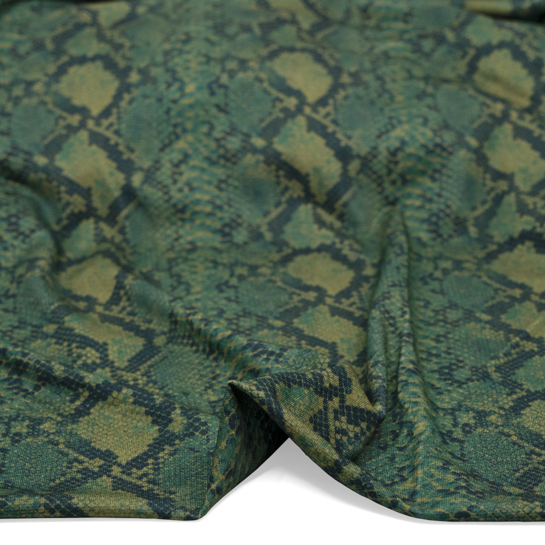 Cold Blooded LENZING™ ECOVERO™ Jersey - Pine/Emerald | Blackbird Fabrics