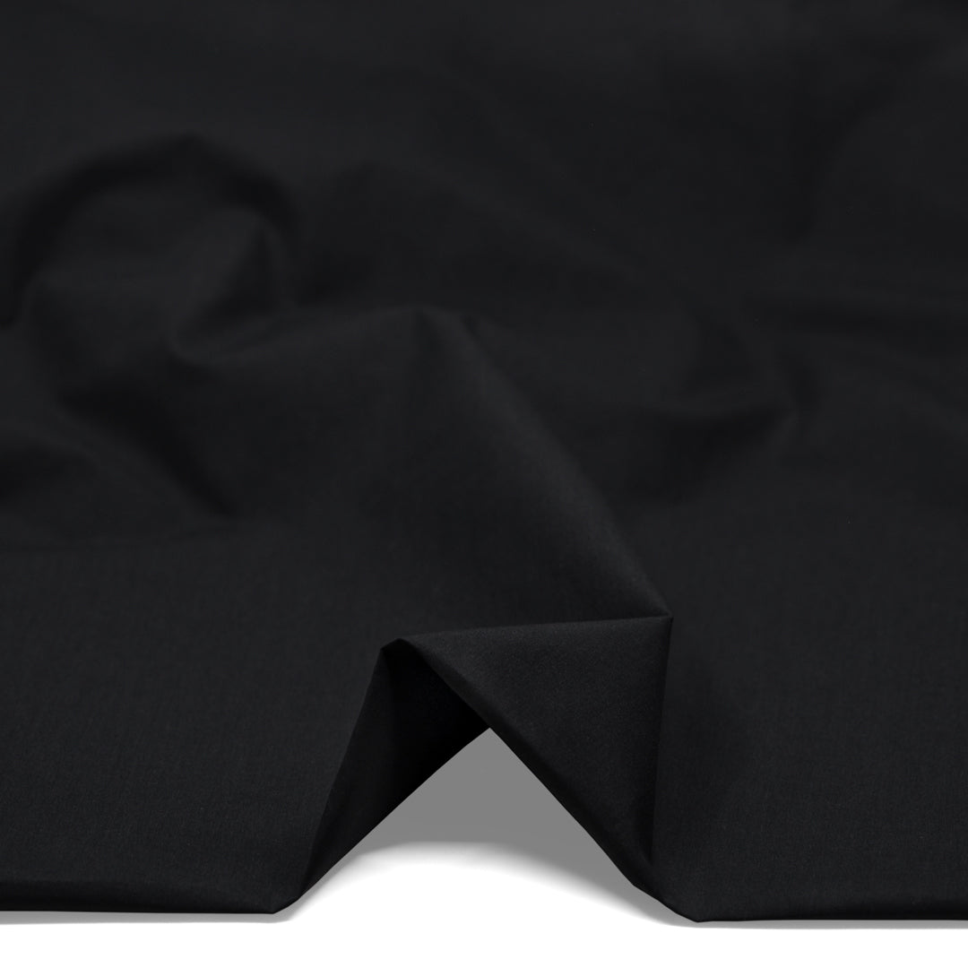 Crisp Cotton Poplin - Black | Blackbird Fabrics