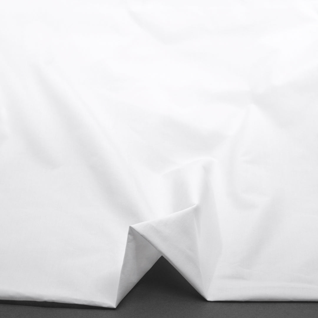 Crisp Cotton Poplin - White | Blackbird Fabrics