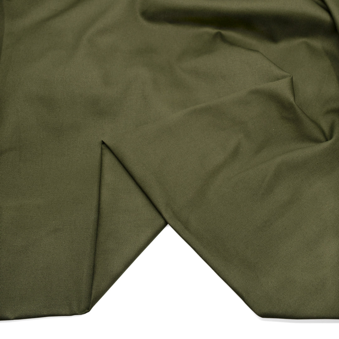 Crisp Cotton Chino Twill - Kelp | Blackbird Fabrics