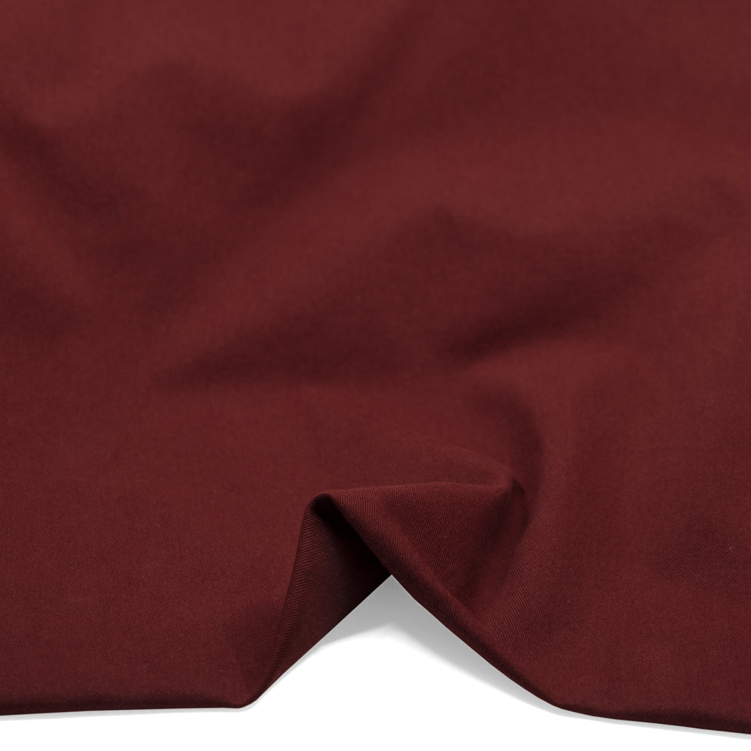 Lived In Cotton Twill - Maroon | Blackbird Fabrics