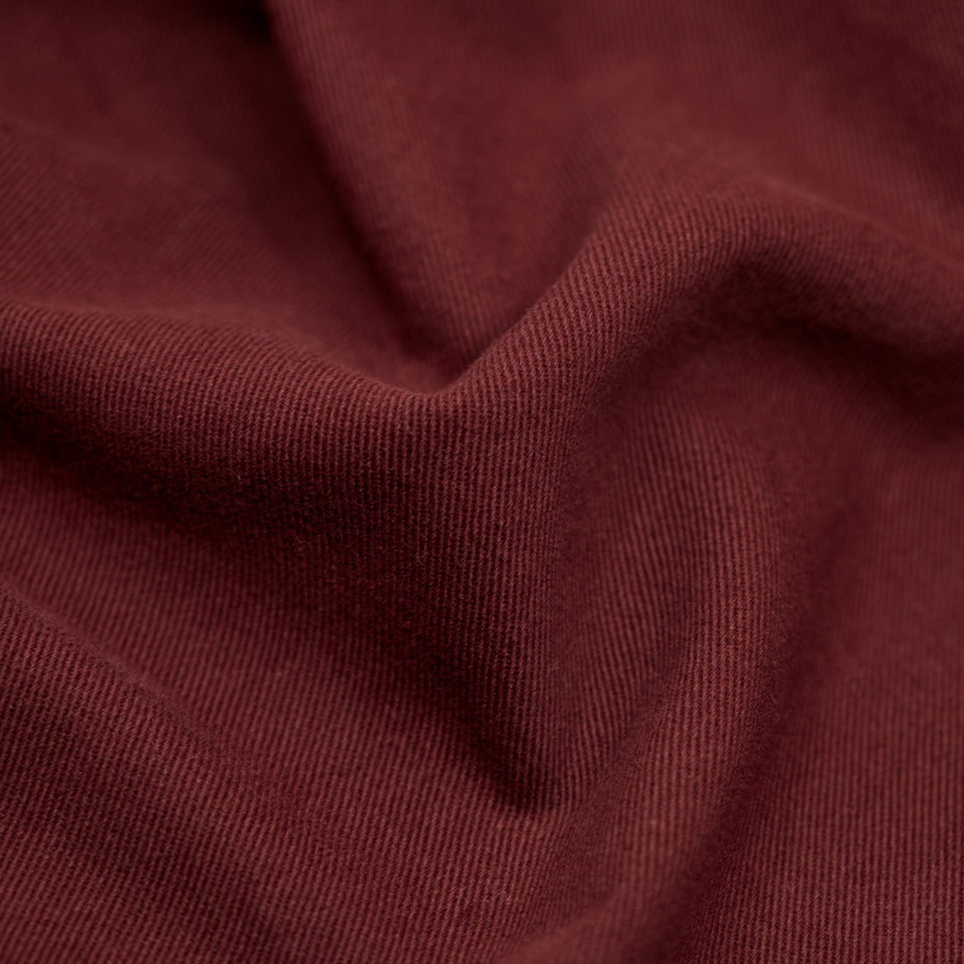 Lived In Cotton Twill - Maroon | Blackbird Fabrics