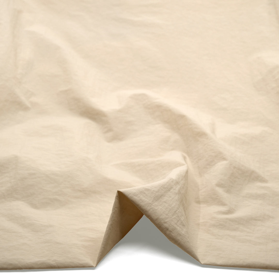 Lightweight Water Resistant Nylon Taslon - Cream | Blackbird Fabrics