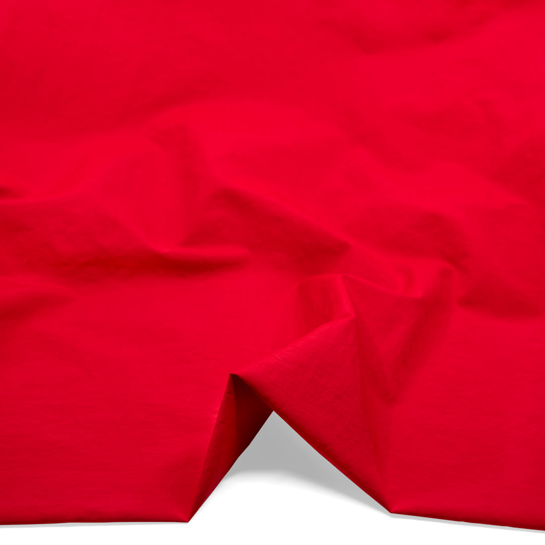 Lightweight Water Resistant Nylon Taslon - Fire Red | Blackbird Fabrics