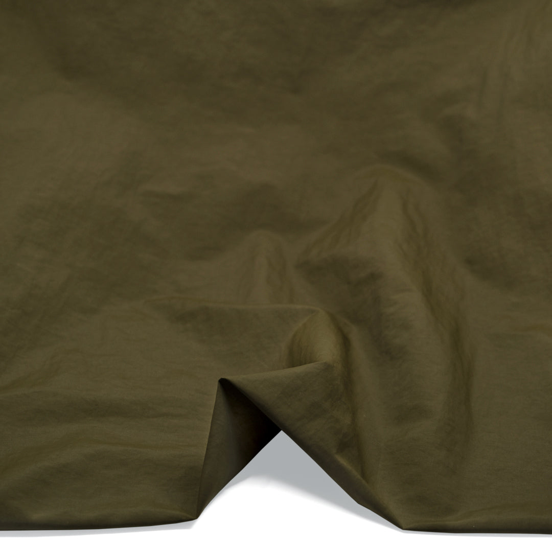 Lightweight Water Resistant Nylon Taslon - Kale | Blackbird Fabrics