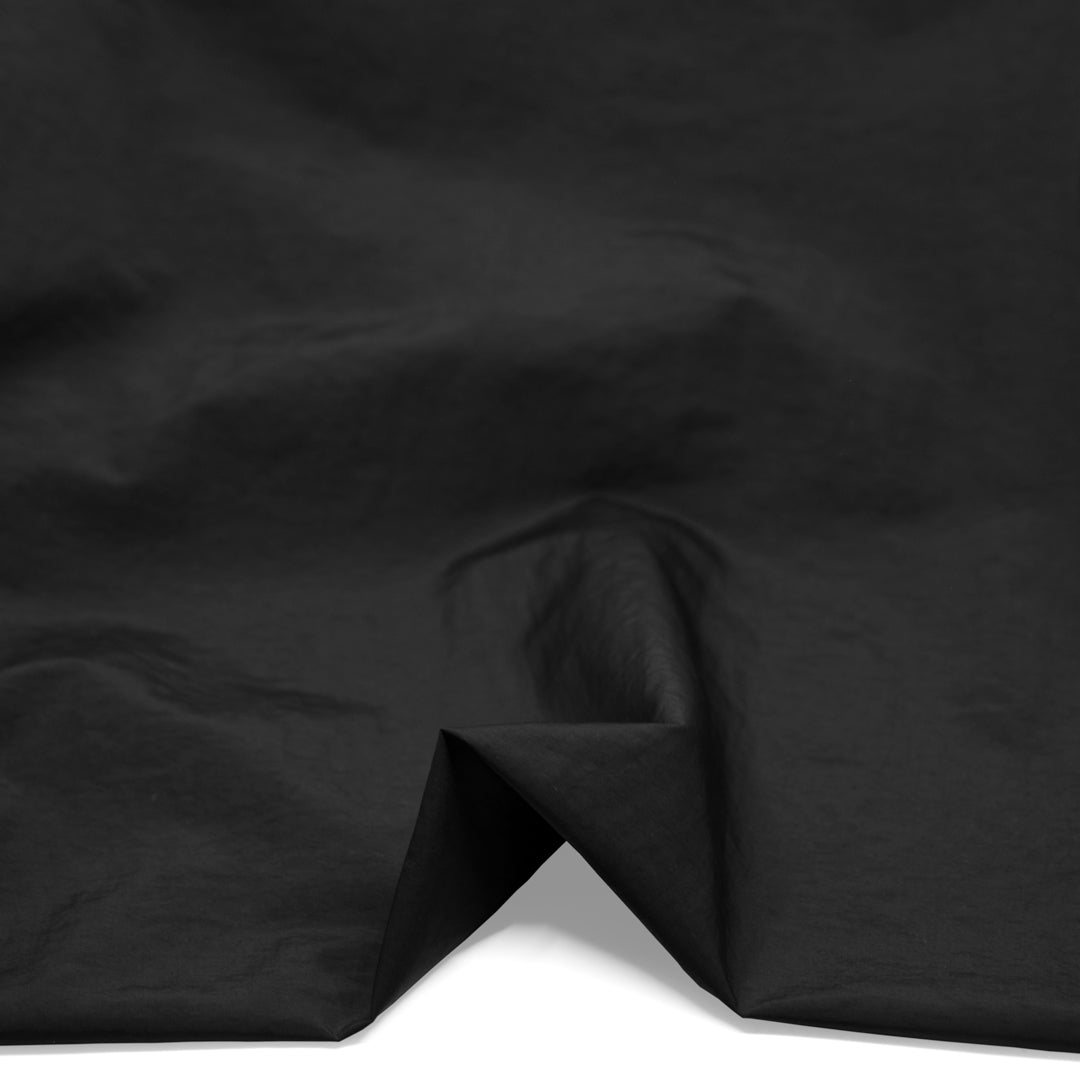 Lightweight Water Resistant Nylon Taslon - Black | Blackbird Fabrics