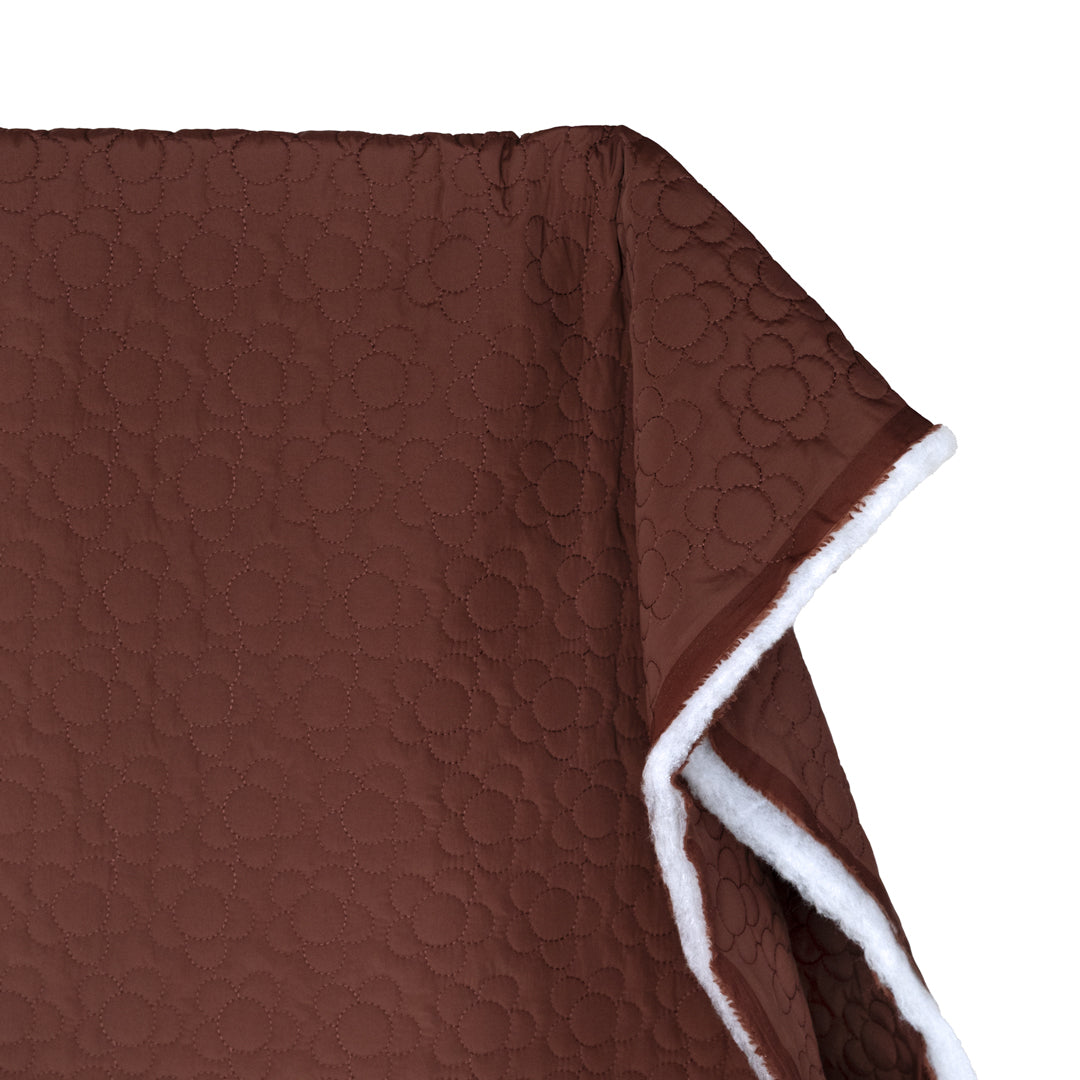 Daisy Quilted Nylon Puffer - Baked Clay | Blackbird Fabrics