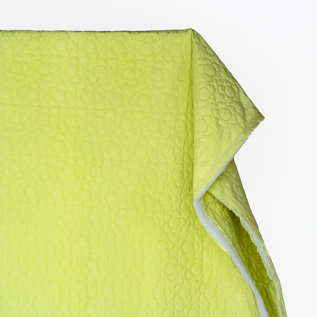 Daisy Quilted Nylon Puffer - Lime Zest | Blackbird Fabrics