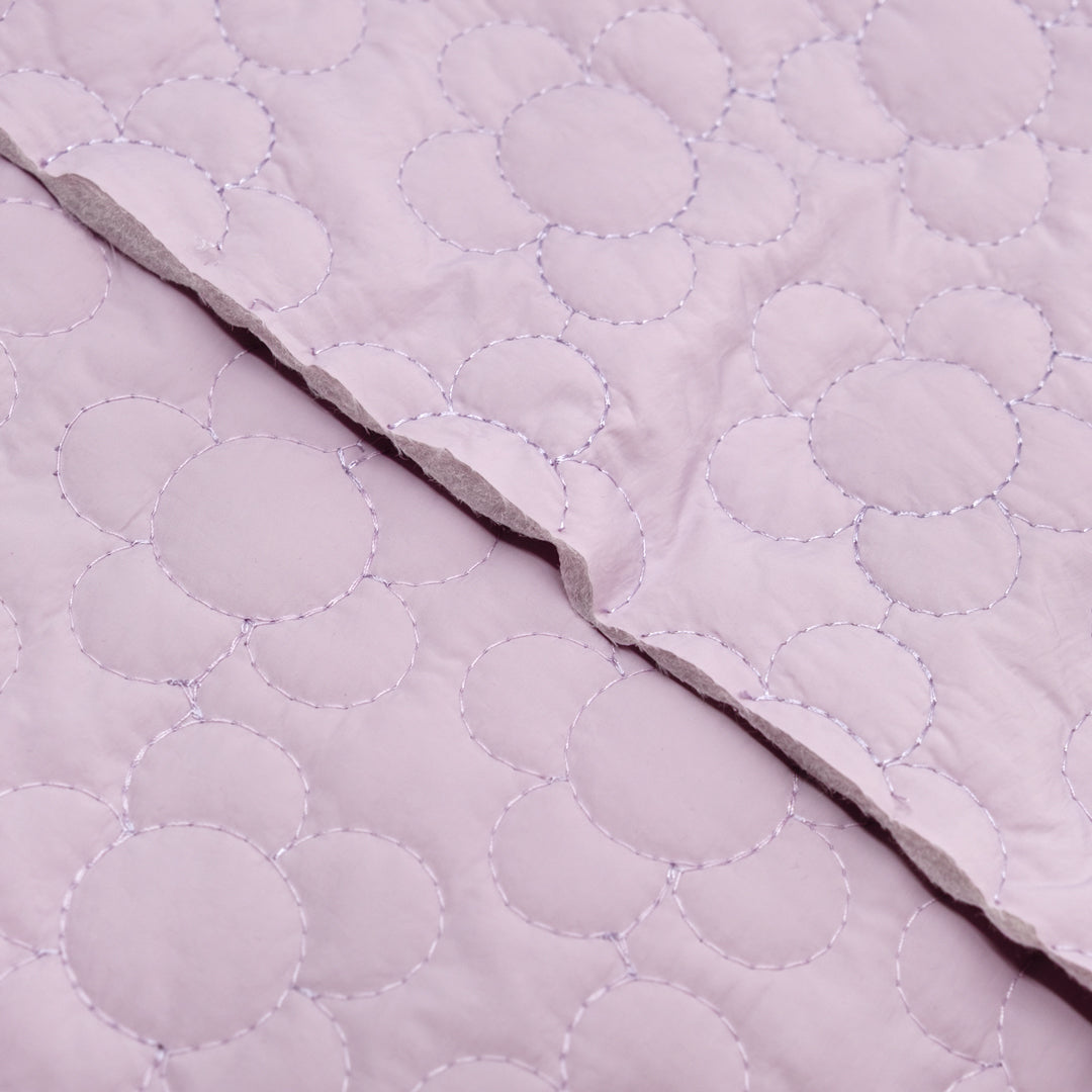 Daisy Quilted Nylon Puffer - Dusty Lilac | Blackbird Fabrics