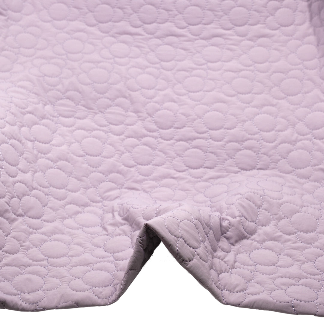 Daisy Quilted Nylon Puffer - Dusty Lilac | Blackbird Fabrics