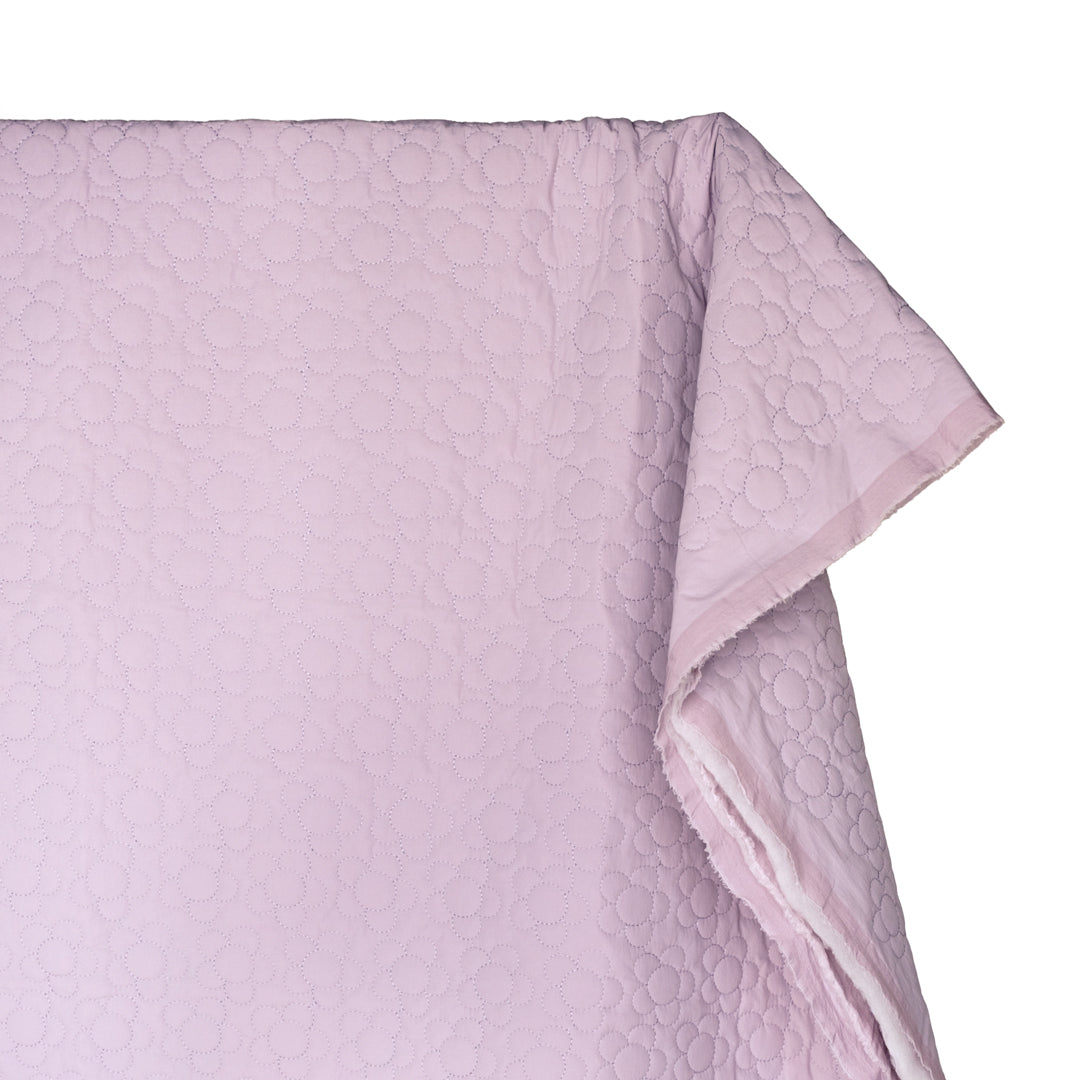 Daisy Quilted Nylon Puffer - Dusty Lilac | Blackbird Fabrics