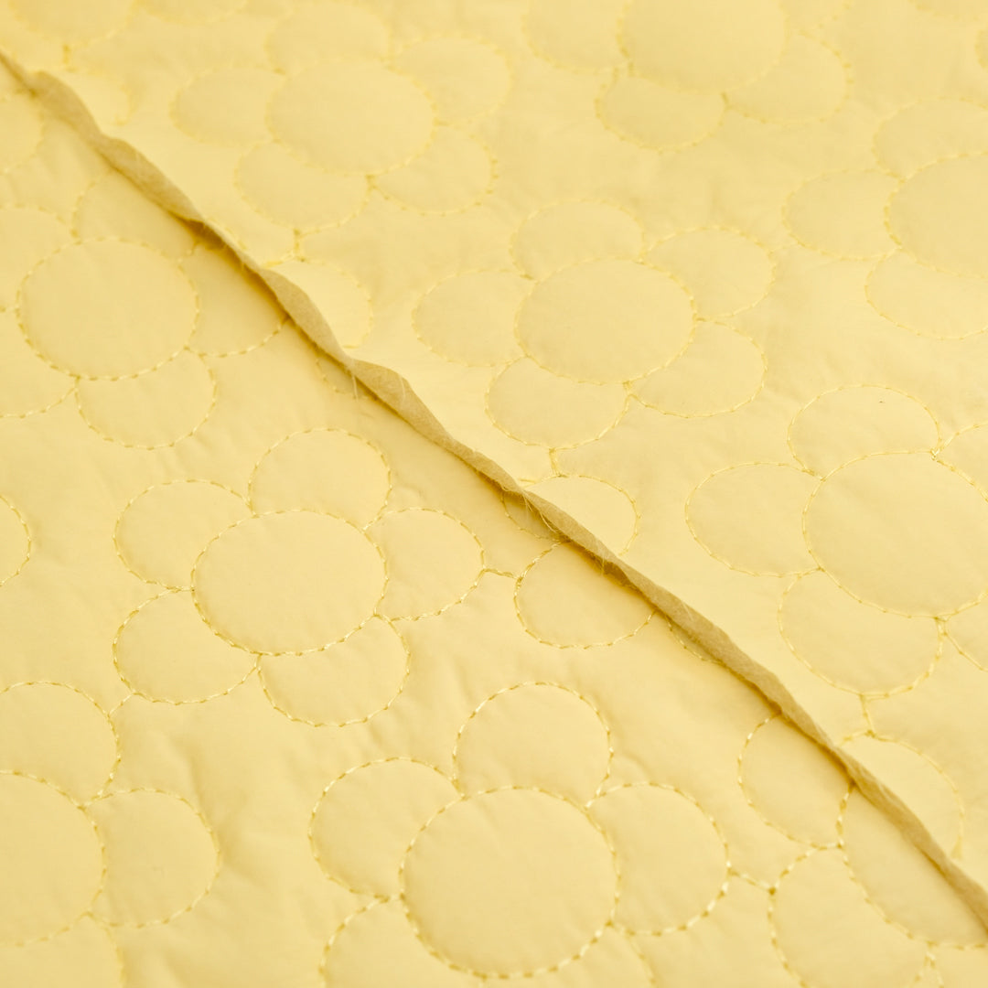 Daisy Quilted Nylon Puffer - Butter | Blackbird Fabrics