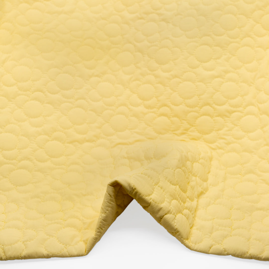 Daisy Quilted Nylon Puffer - Butter | Blackbird Fabrics