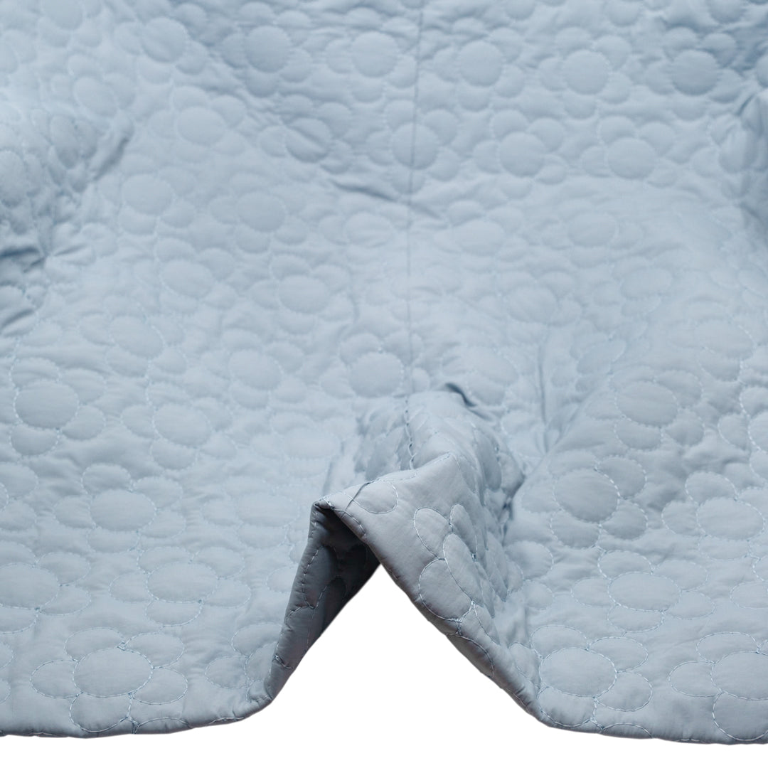 Daisy Quilted Nylon Puffer - Baby Blue | Blackbird Fabrics