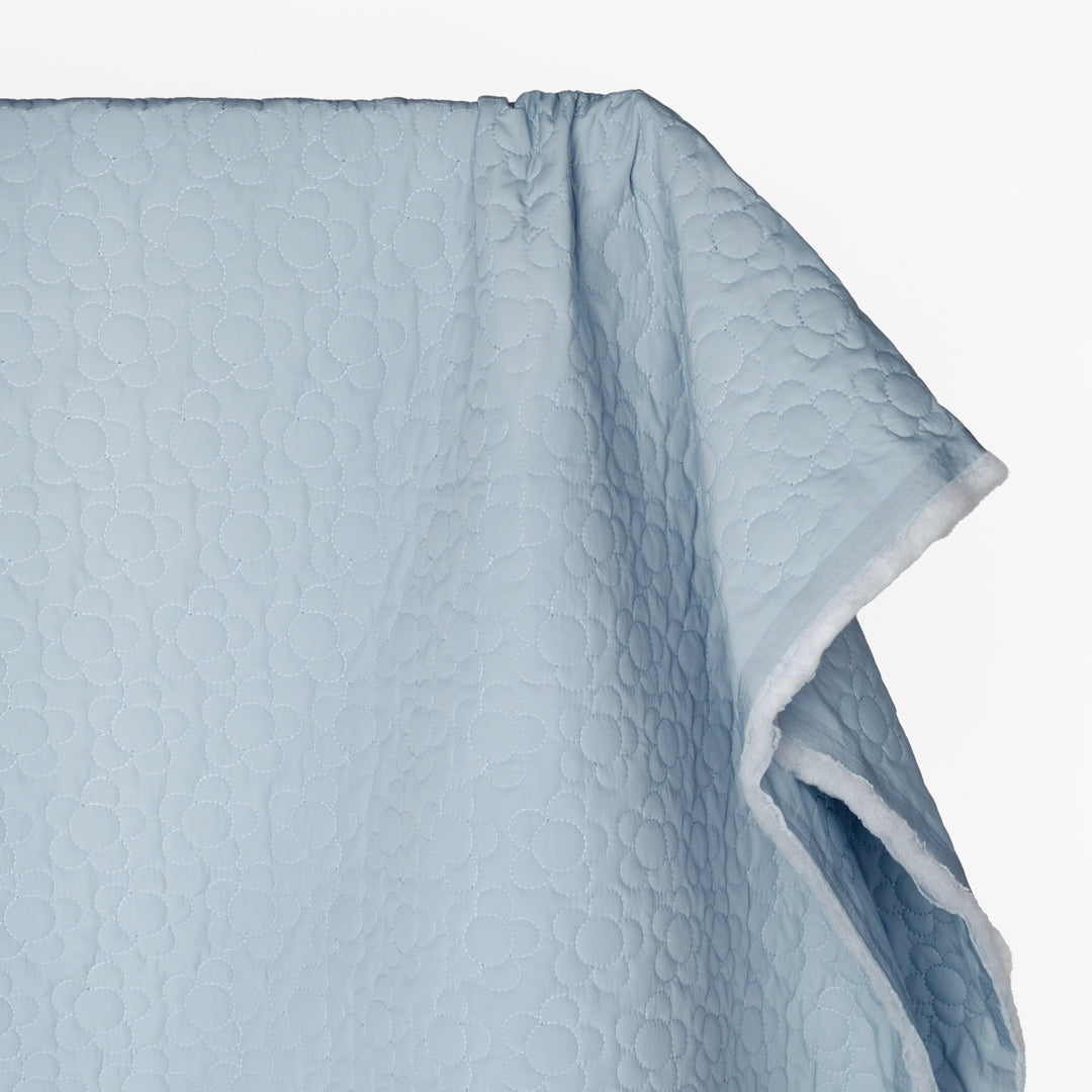 Daisy Quilted Nylon Puffer - Baby Blue | Blackbird Fabrics